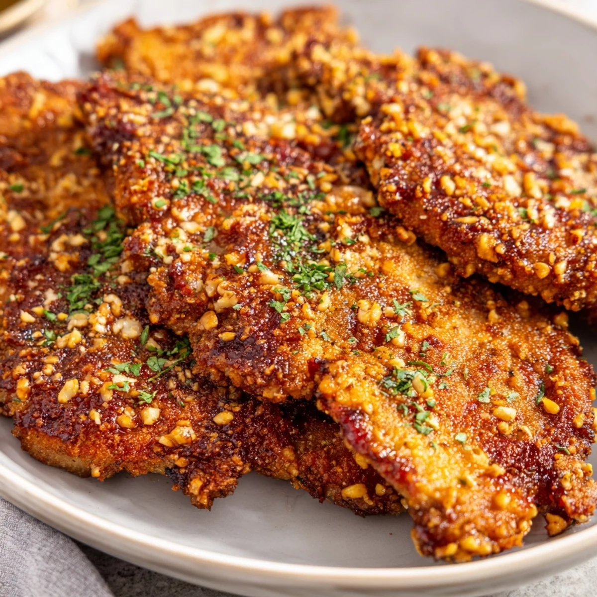 Thyme Pecan Crusted Pork