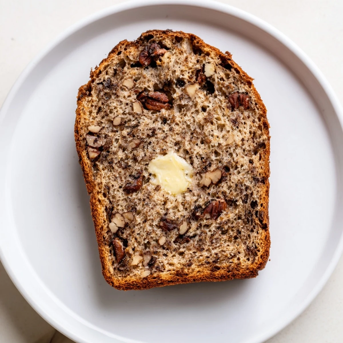 Golden-brown, freshly baked Nutty Whole Wheat Loaf Bread, ready to slice for a delicious sandwich.