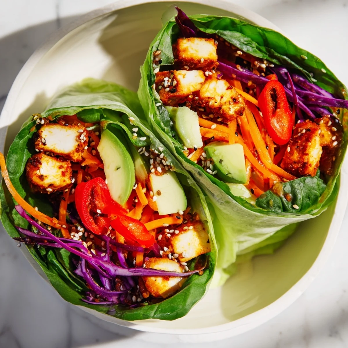 Poppy-Inspired Chicken Salad Wraps: A colorful image showcasing the fresh, vibrant chicken salad nestled in wraps, ready to eat.