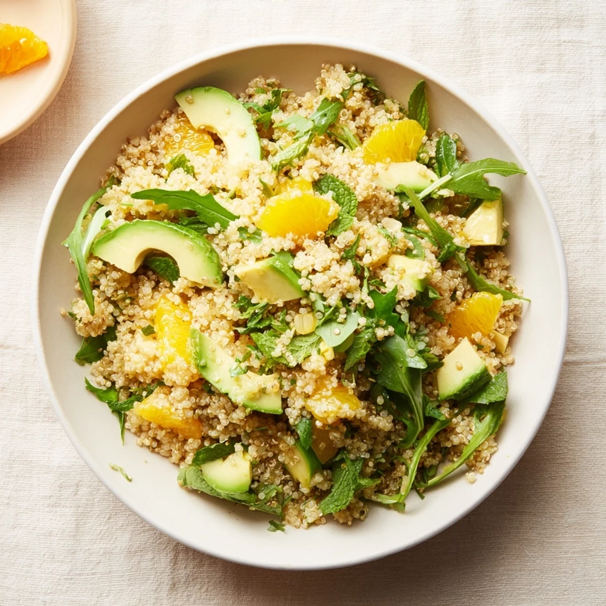Fresh Citrus & Avocado Quinoa Bowl with bright citrus segments, creamy avocado, and fluffy quinoa.