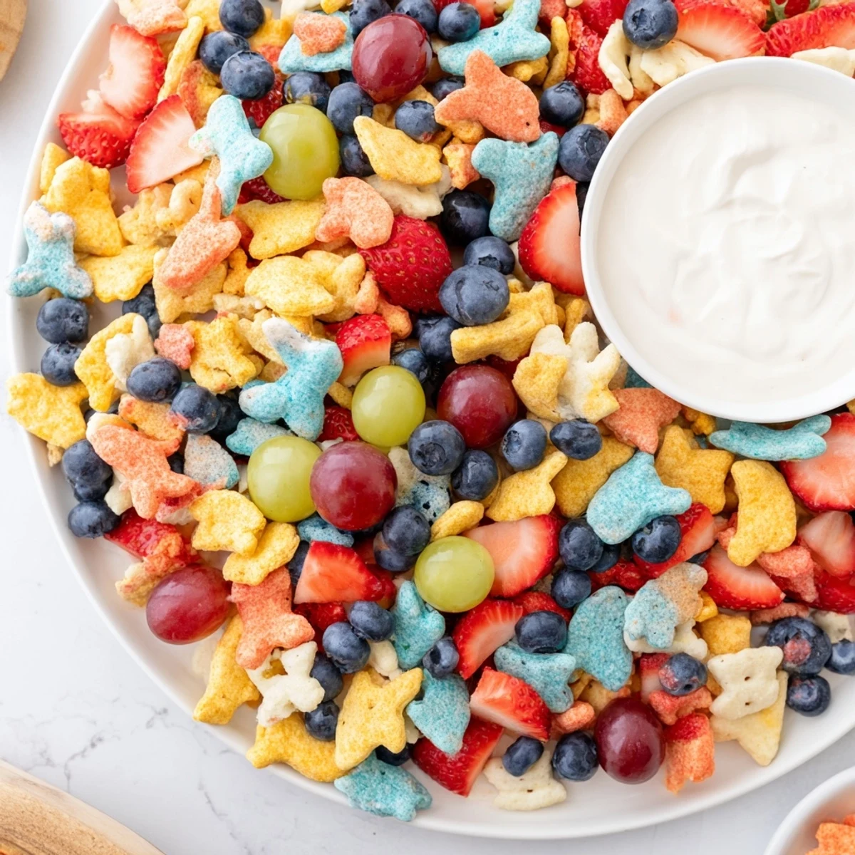 Rainbow Goldfish Crackers Pile