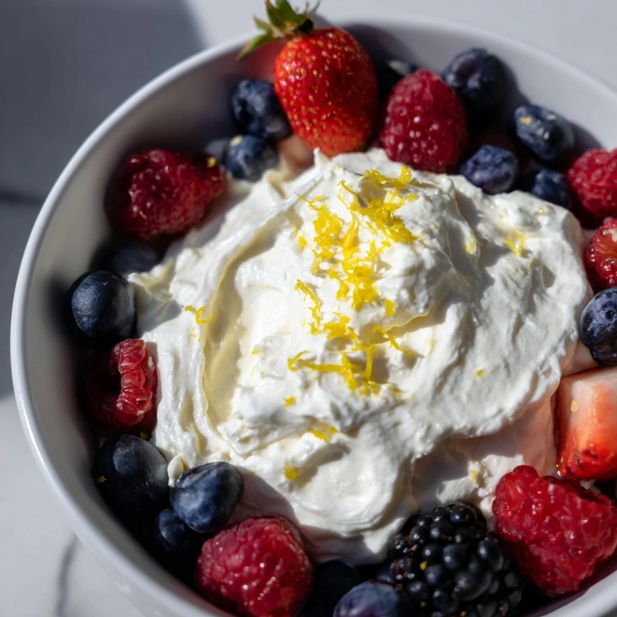 Creamy, sweet Fluffy Cream Cheese Fruit Dip offers the perfect pairing with fresh, juicy berries.