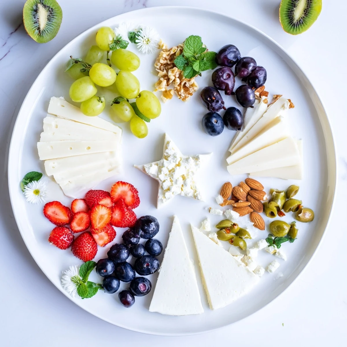 A delectable close-up of the Negative Space Puzzle appetizer, perfect for party guests' enjoyment.