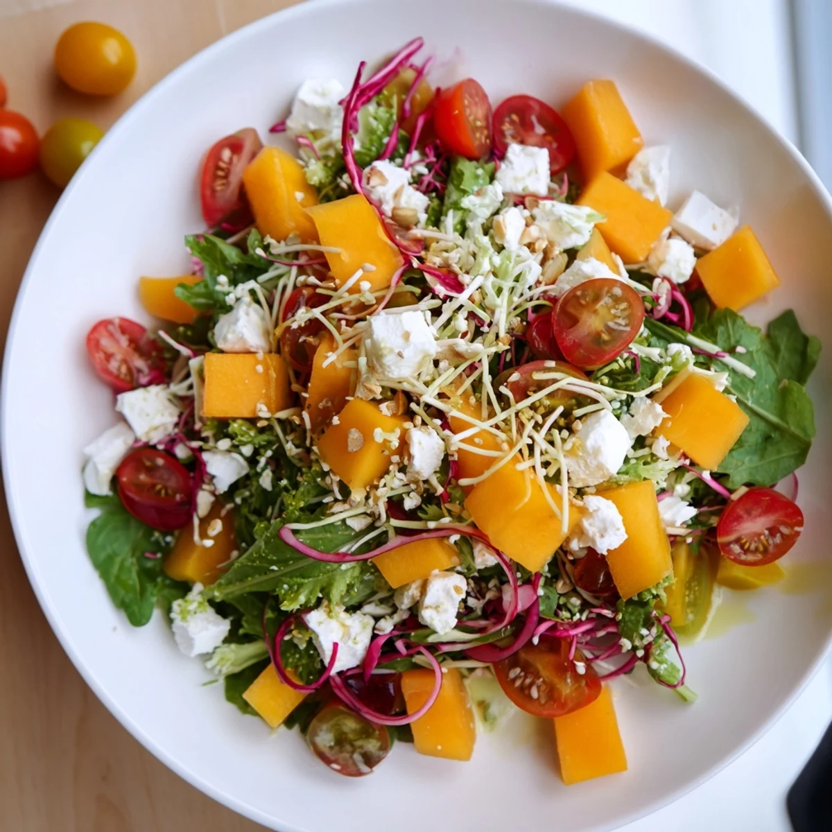 Vibrant Abstract Expressionist Splash salad: a colorful, artistic arrangement of fresh ingredients bursting with flavor.