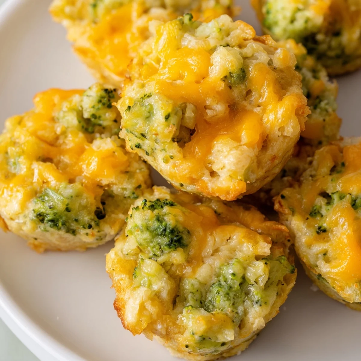 Golden-brown Cheesy Broccoli Casserole Bites, perfect easy appetizers with melted cheese and tender broccoli.