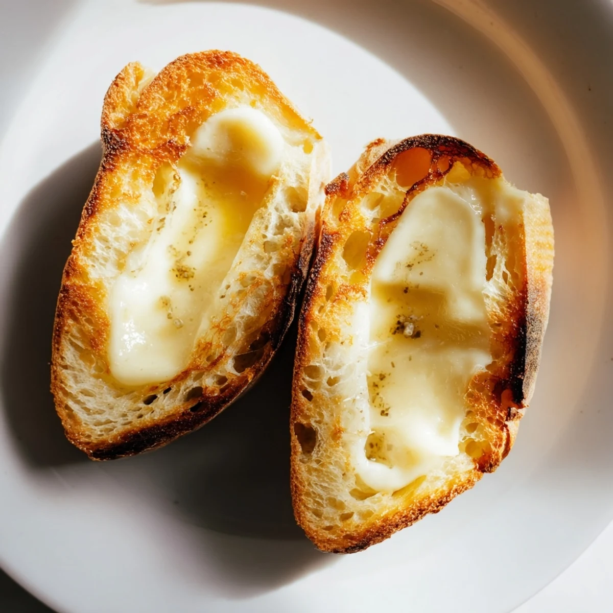 Serving two delicious Truffle Grilled Cheese sandwiches, perfect for a cozy lunch or decadent afternoon snack.