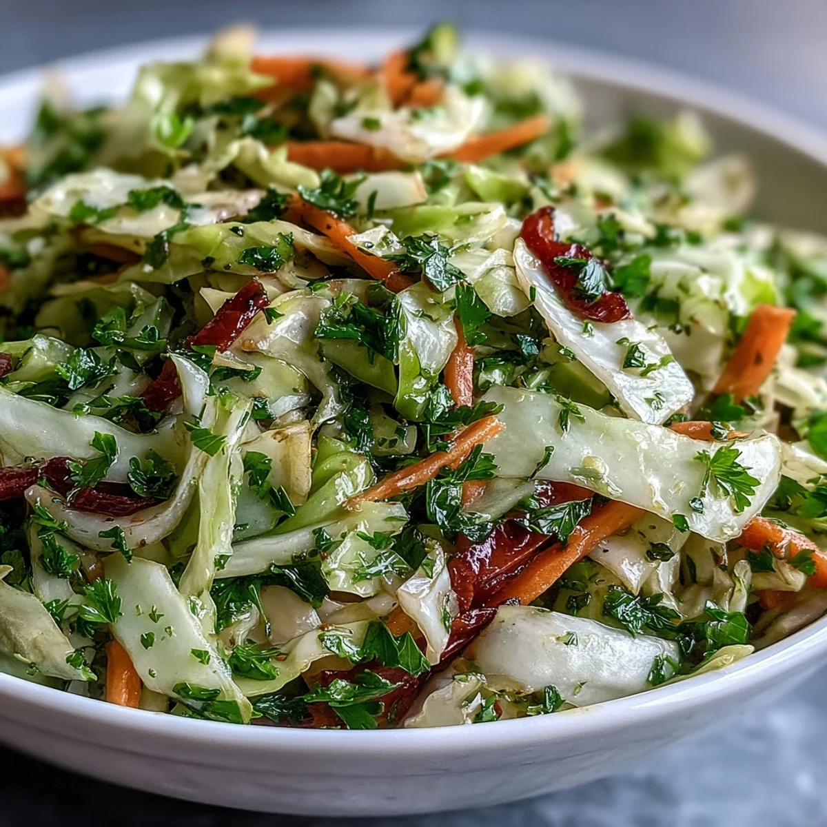 Tender sautéed Cooked and Loved Cabbage Salad, vibrant, easy vegetarian side dish.