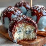 Festive robins egg blue cake pops with speckled coating, perfect for Easter dessert tables and spring celebrations.  