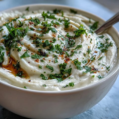 A bowl of creamy White Bean and Parmesan Soup garnished with fresh parsley and a sprinkle of extra cheese.  