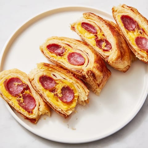 Sliced Cheddar Salami Scrolls