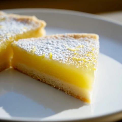 These attractive, vibrant lemon bars showcase a buttery crust topped with sunny, tangy filling.