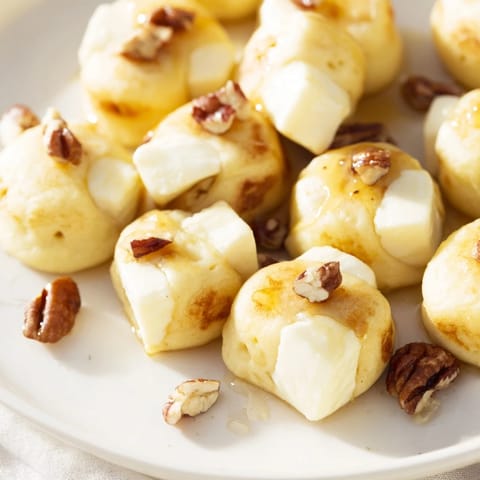 Fluffy Pancake Brie Bites