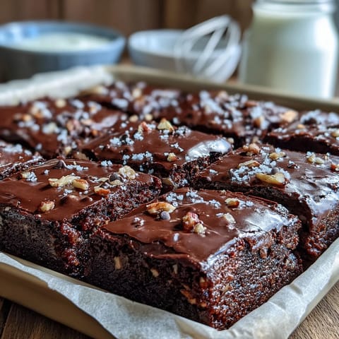 Decadent Greek Yogurt Brownies stacked on a white plate, showcasing a moist crumb, ready to serve with a glass of cold milk.