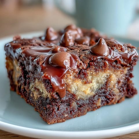Decadent peanut butter cup dump cake with layers of chocolate cake, creamy peanut butter, and gooey peanut butter cups, perfect for dessert lovers.