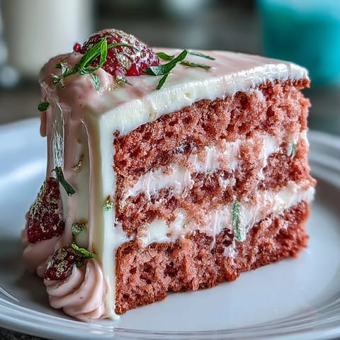 Bridal Shower Rosé Velvet Cake frosted decadently, with an elegant gold drip.