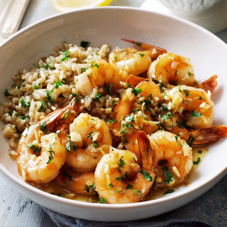 Imagine the amazing flavors: golden shrimp with fresh herbs in this Light & Bright Lemon Herb Shrimp Scampi.
