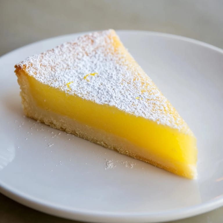 A close-up of perfectly cut, triangular lemon bars, perfect for a picnic or afternoon treat.