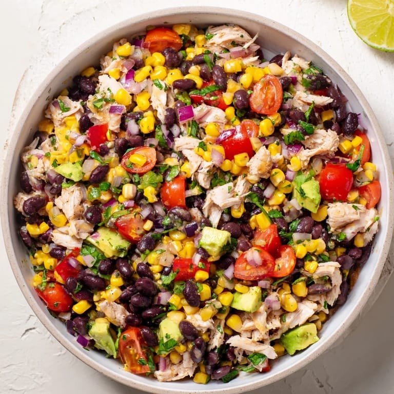 Fresh, vibrant Dense Southwestern Bean Salad, perfect as a protein-packed side for any meal.