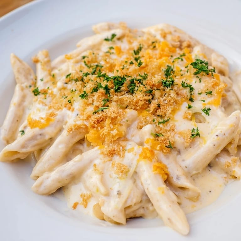 A creamy, vibrant High-Protein Mac & Cheese, with melted cheese swirled over tender pasta for dinner.