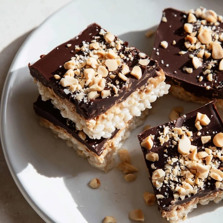 Sweet and salty peanut butter chocolate rice cakes bursting with flavor, ready to enjoy from the freezer.