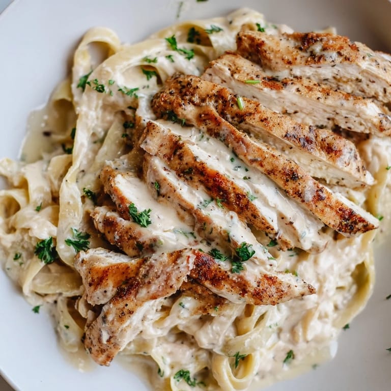 Served hot, this Cajun Chicken Alfredo features steamy pasta, extra Parmesan, and a sprinkle of red pepper flakes.