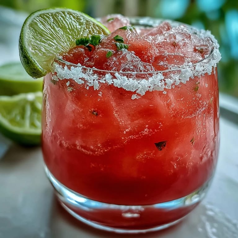 Refreshing Best Guava Margarita garnished with a Tajín rim and lime wheel, ready to serve with tropical vibes.