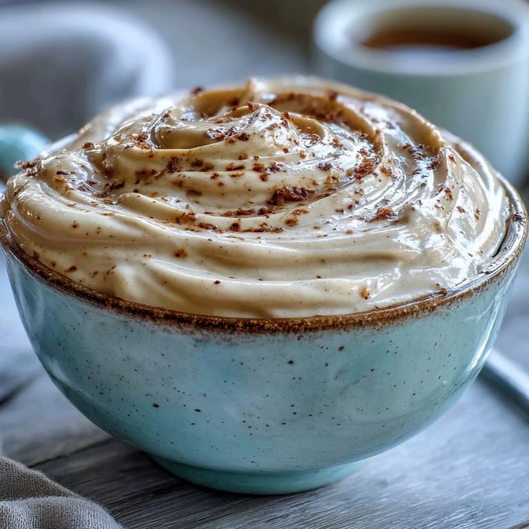 Rich hojicha pastry cream in a white bowl, its roasted tea aroma perfect for elegant Japanese-French desserts.