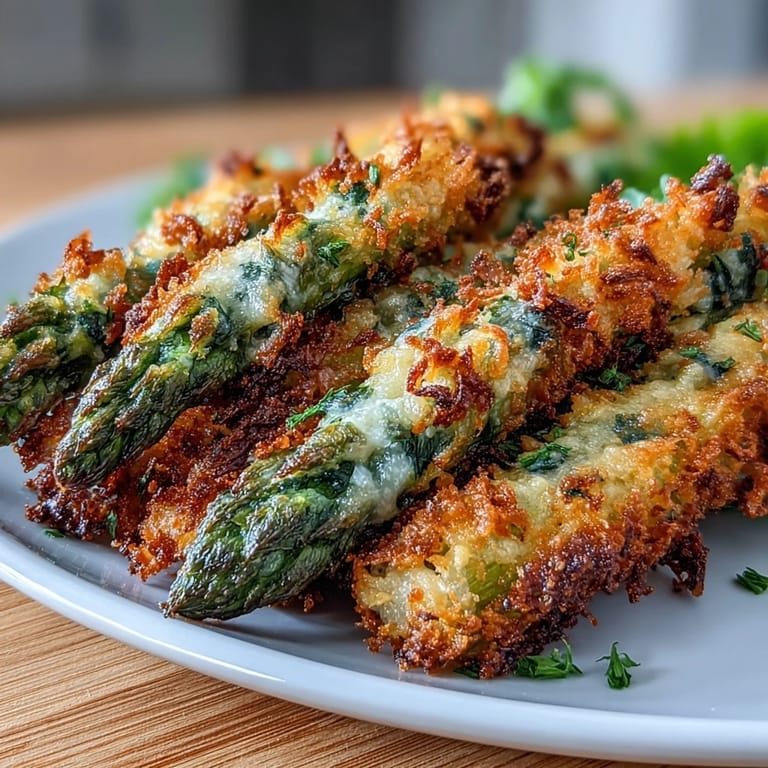 Warm, crispy asparagus and tender chicken salad drizzled with zesty lemon vinaigrette and shaved Parmesan.