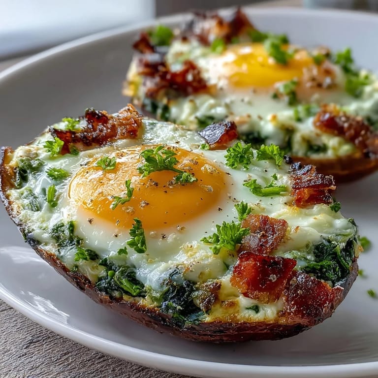 Whimsical green eggs and ham deviled eggs, featuring a creamy spinach filling and crunchy ham bits for a fun twist.