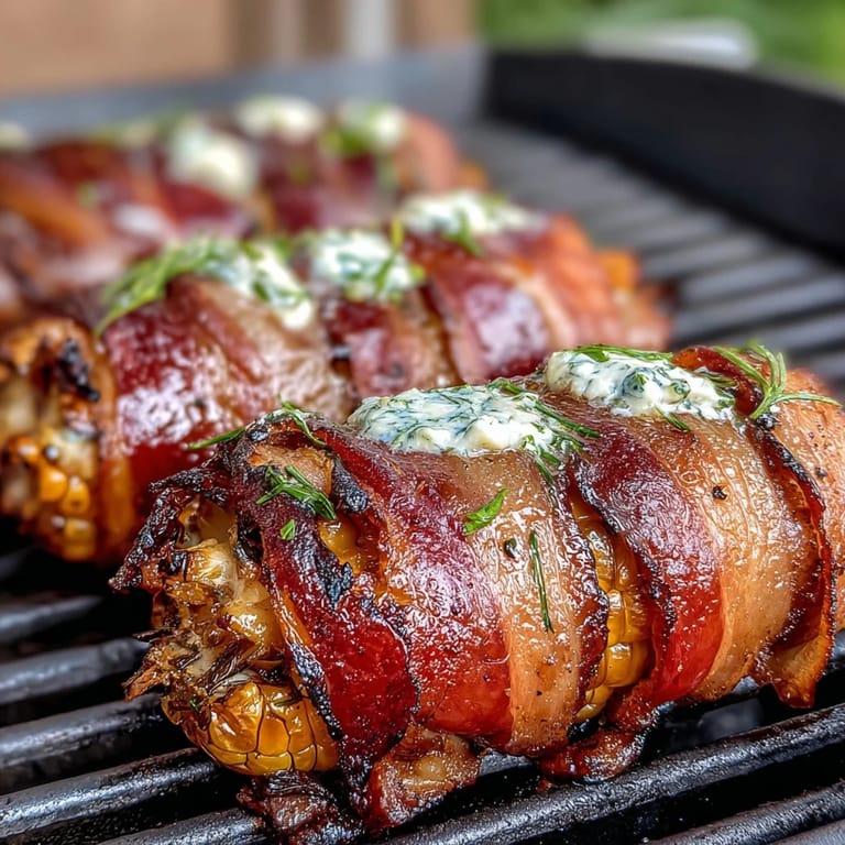 Herb butter-slathered corn on the grill, fragrant with parsley and chives, wrapped in foil for easy, flavorful BBQ cooking.