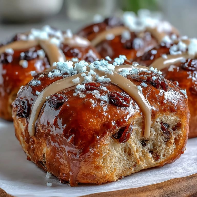 Fragrant Hot Cross Buns with orange glaze, each bun tender and spiced, perfect for sharing at holiday gatherings.