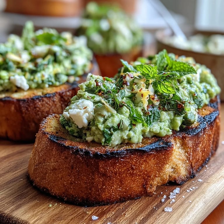 Fresh fava beans and ricotta cheese served on charred sourdough with a hint of lemon.
